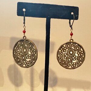 Bronze colored drop earrings